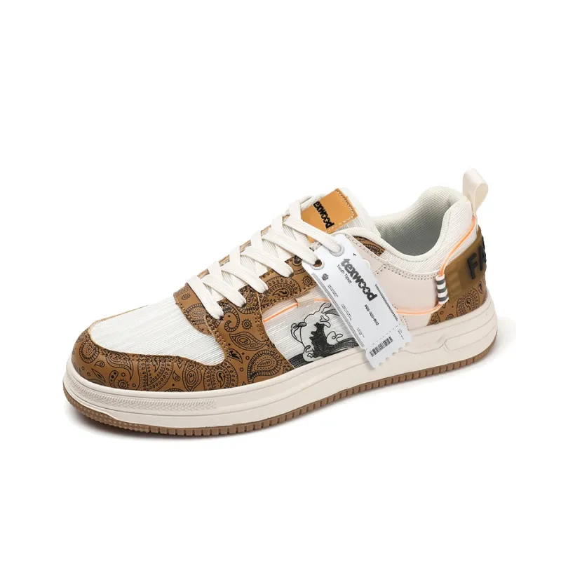 TEXWOOD Chinese Style Blue And White Porcelain Collection Low-Top Skateboard Shoes Men's Box-14