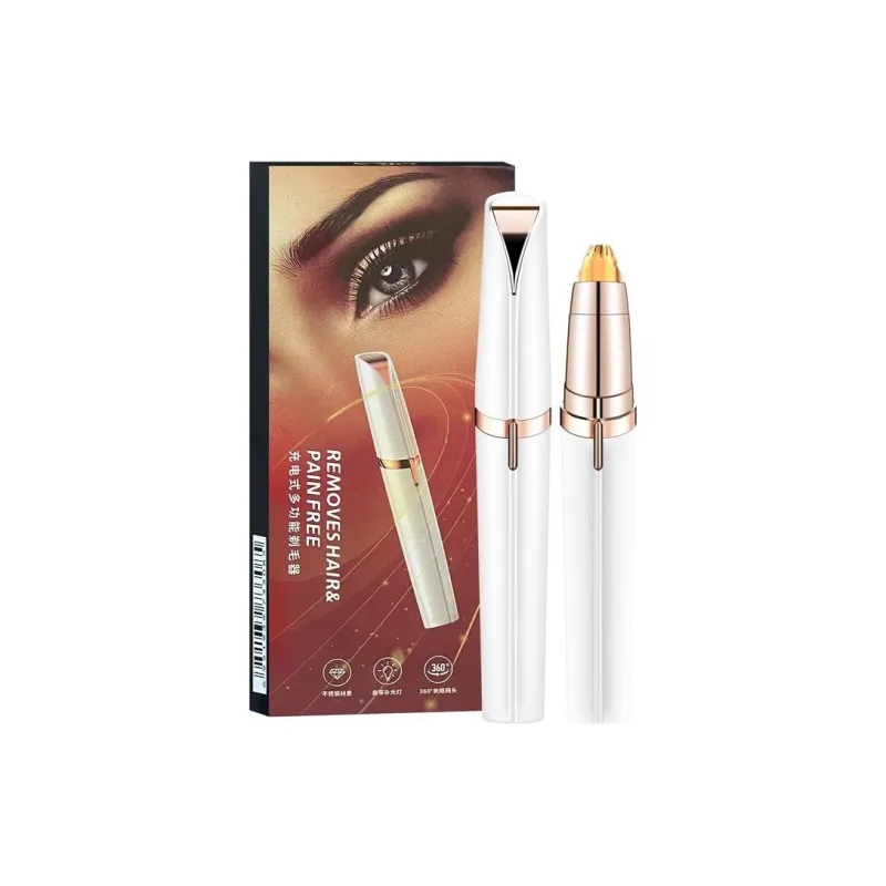 NKMA Black Rechargeable Lipstick Electric Eyebrow Razor Convenient Portable-1