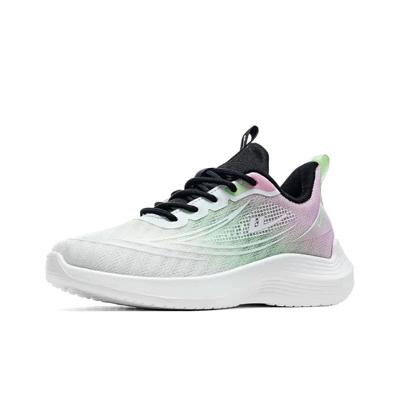 WARRIOR Running Shoes Women's Low Top White Pink Green-1