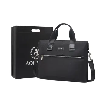 AOKANG Fabric Handbag Large Size Men's Classic Black