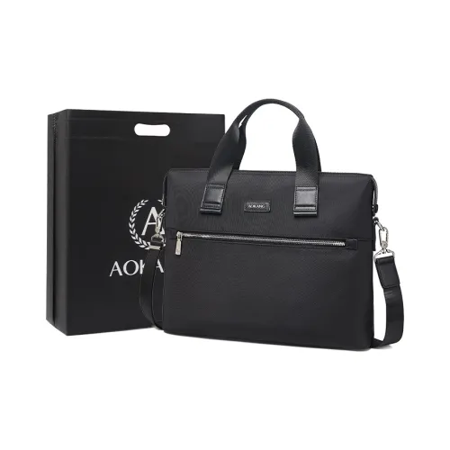 AOKANG Fabric Handbag Large Size Men's Classic Black