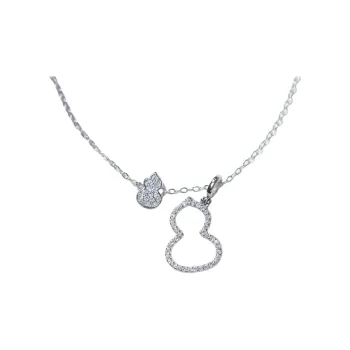 JINLUWANG White Gold Necklaces Women's
