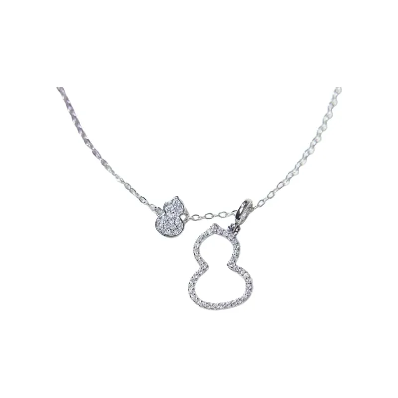 JINLUWANG White Gold Necklaces Women's-0