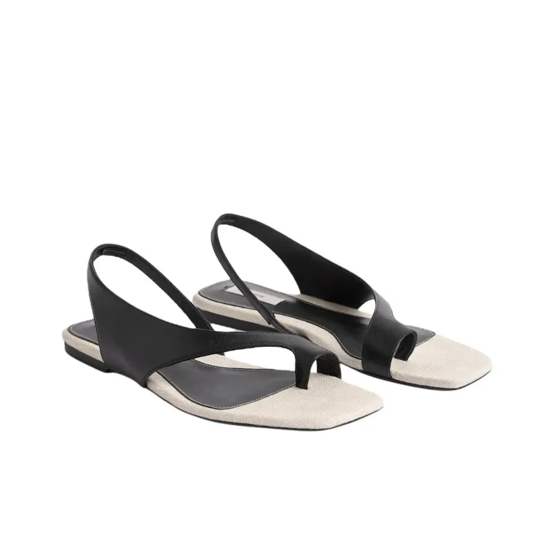 TOTEME Flip Flops Women's Black-2