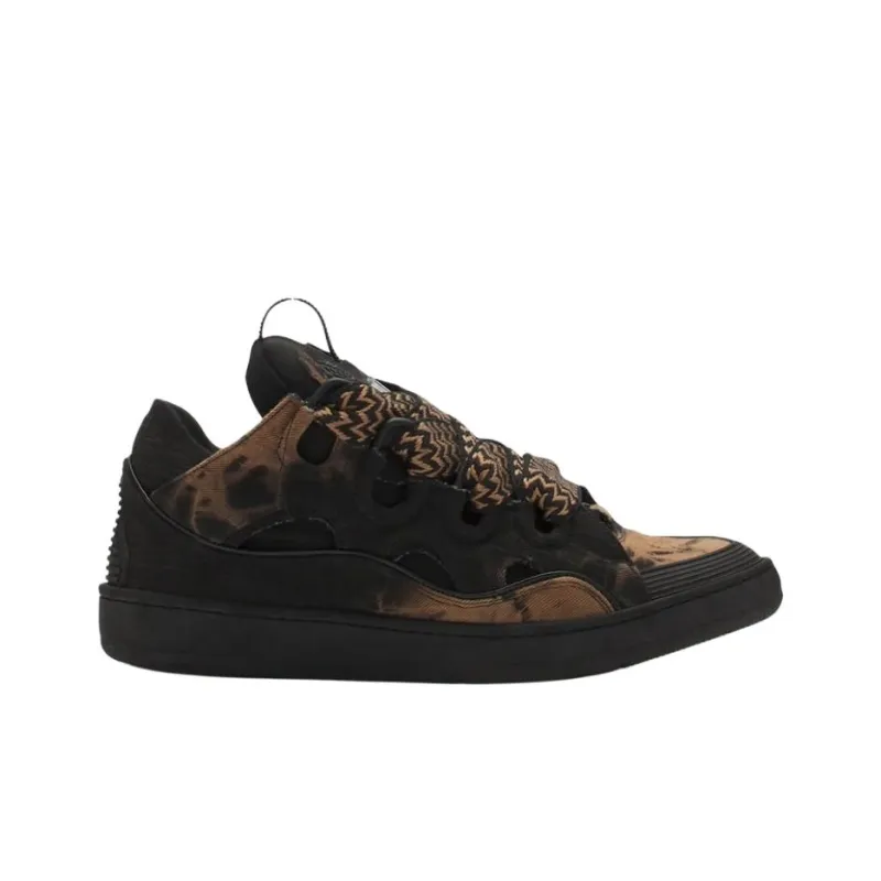 Lanvin Curb Low Top Skateboard Shoes Unisex Black Brown-1