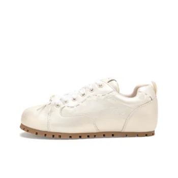 TTKJ Non slip Lightweight Low Top Casual Shoes Women's Pearl White