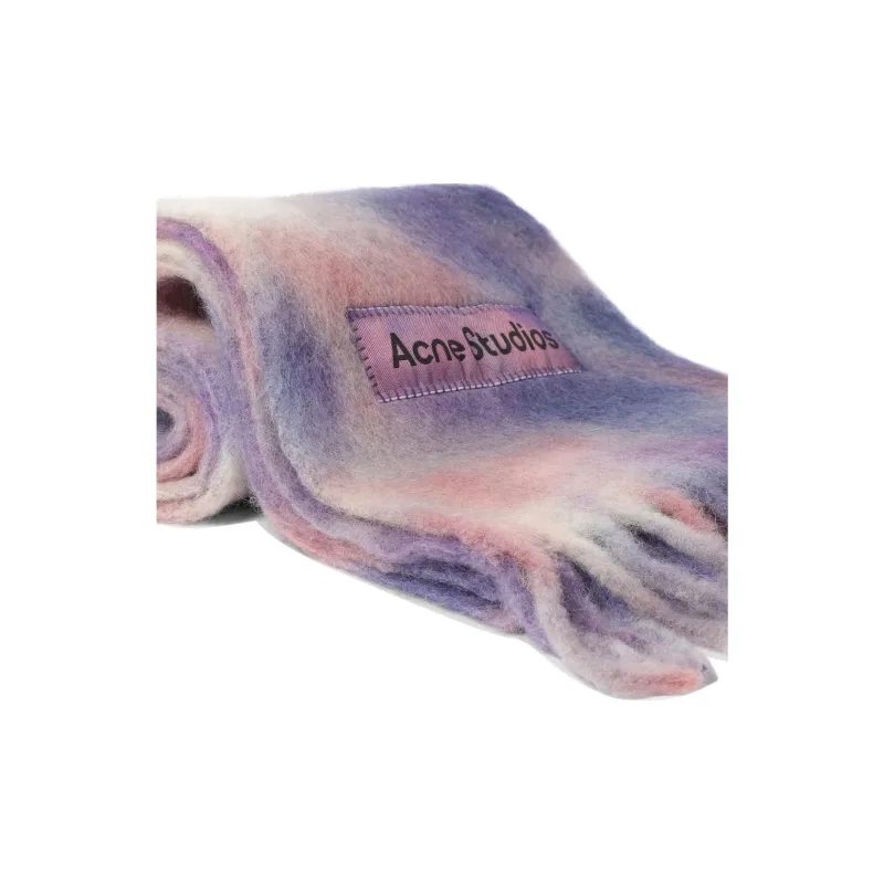 Acne Studios Logo Patch Fringed Scarf-1