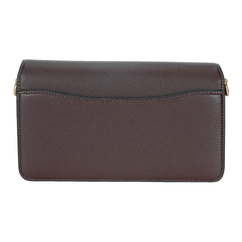 COACH Tabby Leather Shoulder Bag Portable Crossbody Bag Shoulder Bag Medium Size Women's Maple Brown-5