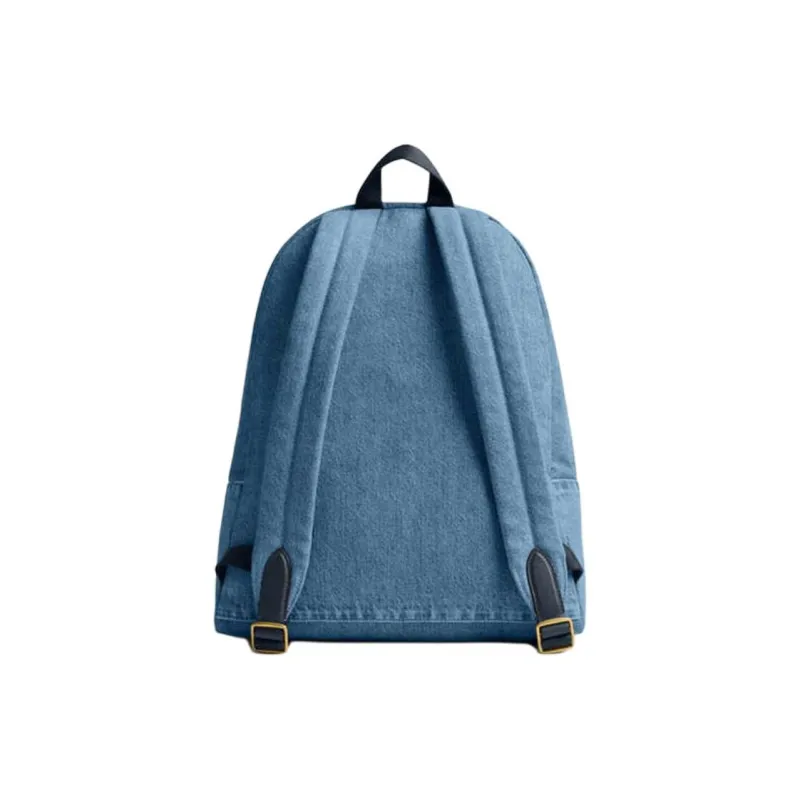 COACH Fabric Backpack Medium Size Women's Indigo-2