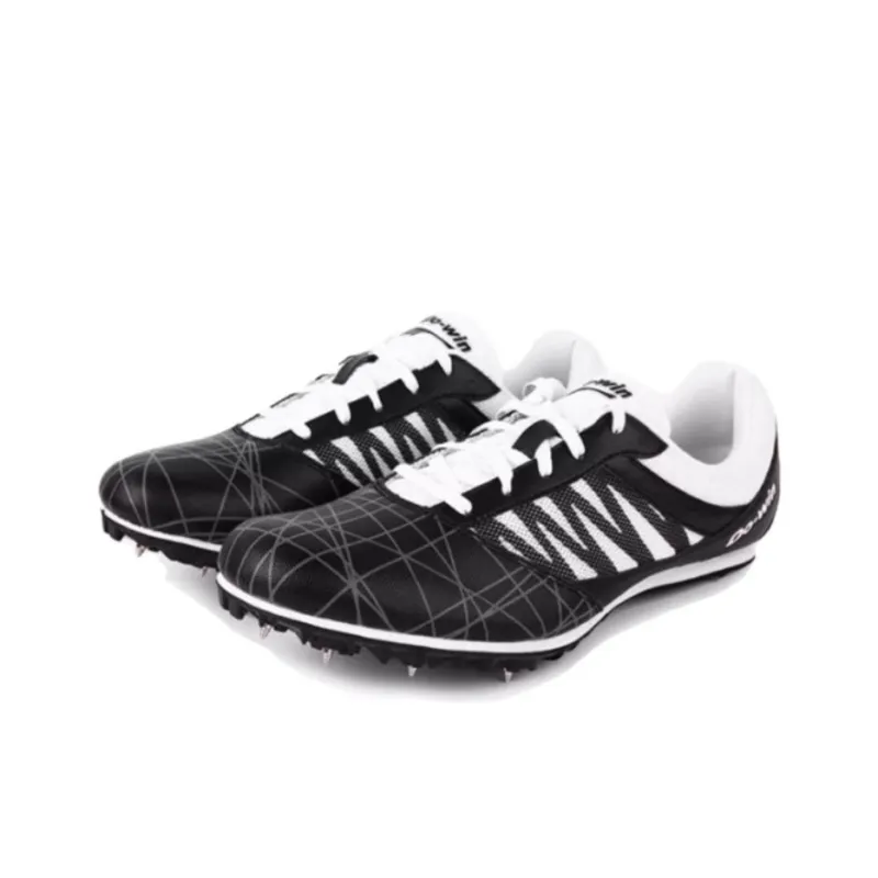 DO WIN Slip Resistant Low Top Running Shoes Unisex Black White-1