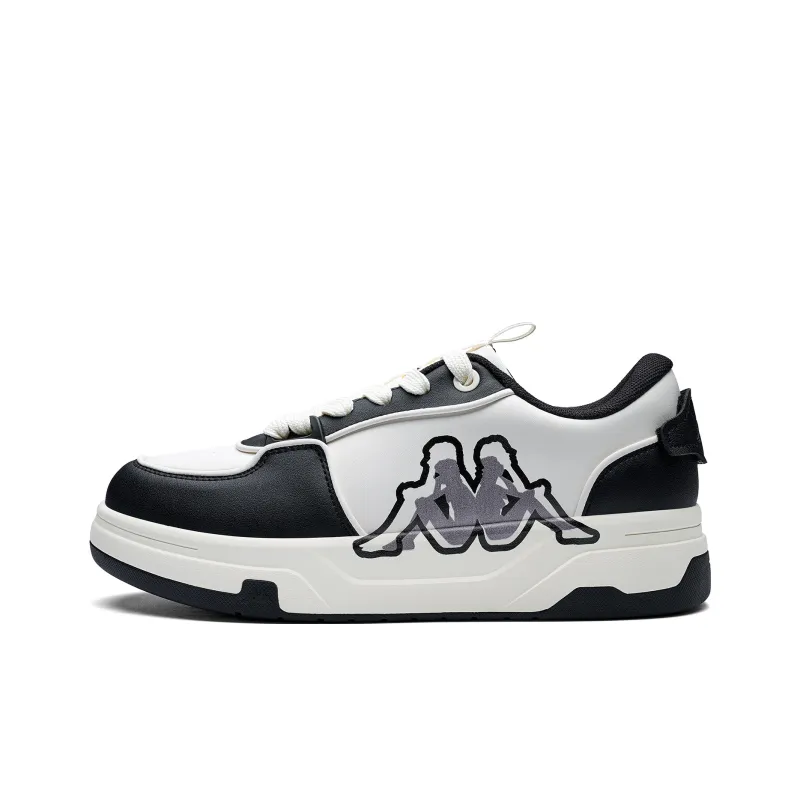 Kappa Anti Slip Wear Resistant Low Top Skateboard Shoes Unisex White Black-0