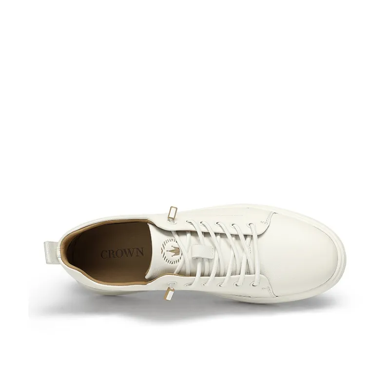 CROWN Low-Top Skateboard Shoes Men's White-2