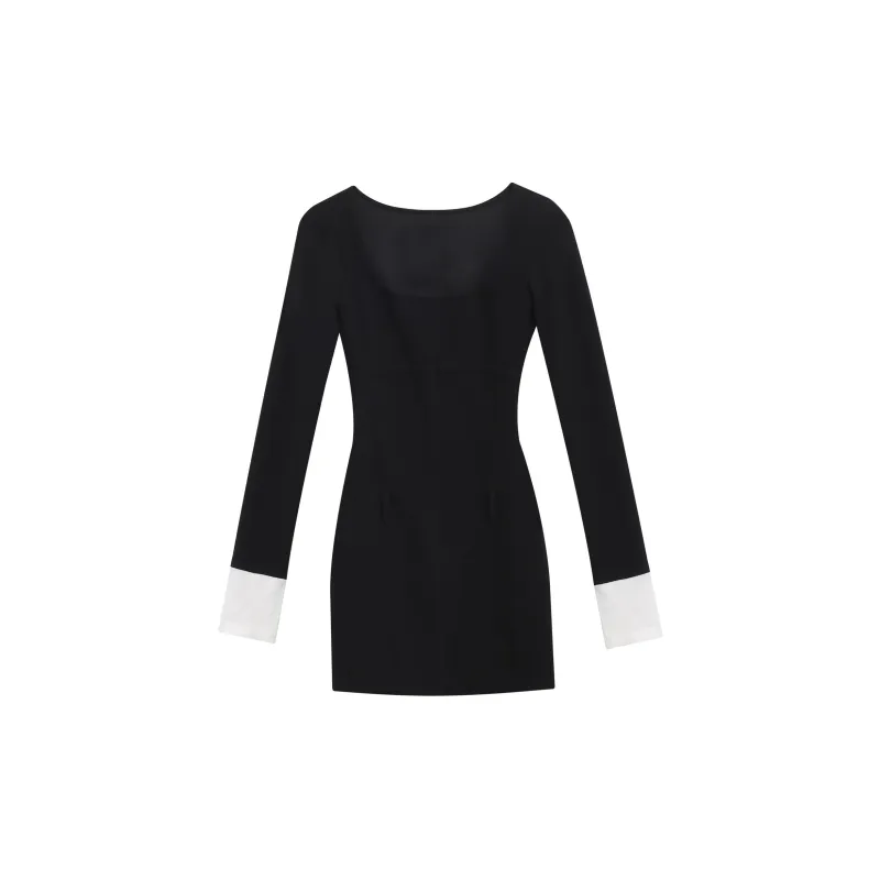 TENNE GIRL Long Sleeved Dress Women's Black-1