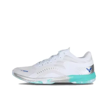VICTOR Cushioned Slip Resistant Low Top Badminton Shoes Unisex White
