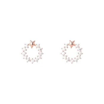 ZURY S925 Silver Stud Earrings Women's Rose Gold