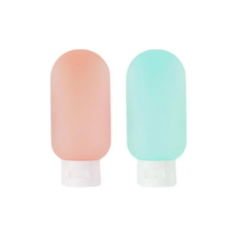 JINGLINGLONG Travel Storage Bag Sample Organizer 2 Pcs Set With Dosing Bottles For Shower Gel Portable-8