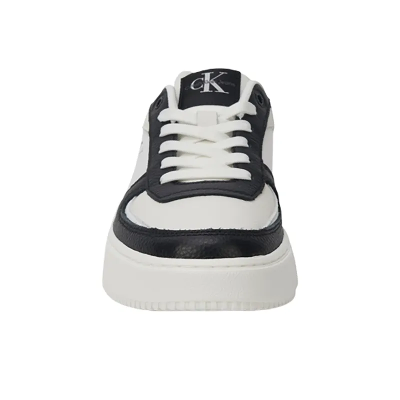 CKJ CALVIN KLEIN JEANS Low Top Skateboard Shoes Women's Black White-2