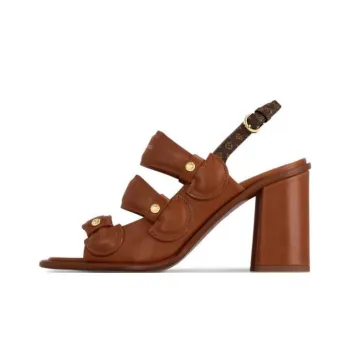 LOUIS VUITTON Berlin Strap Sandals 8cm Women's Brown