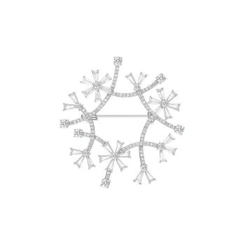 HEFANG Snowflake 925 Sterling Silver Brooches Unisex