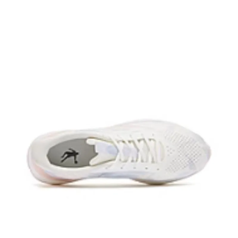 QIAODAN Breathable And Lightweight Low Top Running Shoes Women's White Pink-3