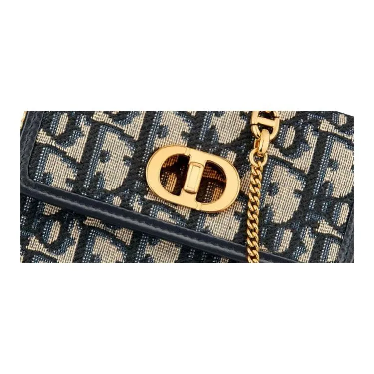 DIOR Miss Caro Cotton Shoulder Bag Mini Women's Black-4