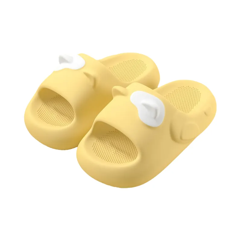 JINGEYU Cute Kitten 3D Effect Trendy Ear Slippers, Home Stripes Platform Slip Resistant-2