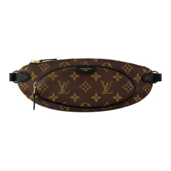 LOUIS VUITTON Coated Canvas Fanny Pack Women's Brown