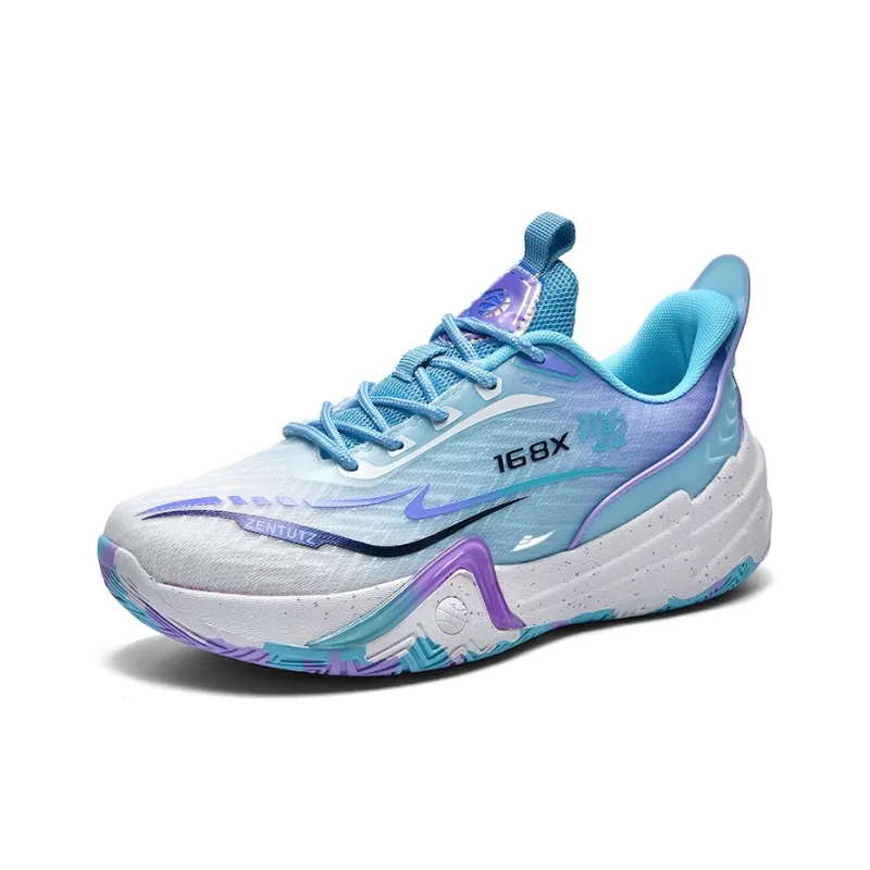 Kuding Basketball Shoes Men Mid Top White Pink White Blue White Moon Purple Moon Geomantis-4