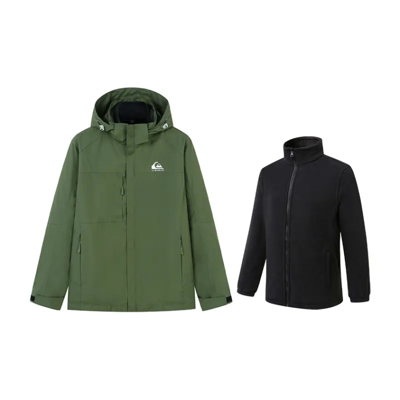 Quiksilver Waterproof, Windproof, Thermal, Water Repellent, Cold Resistant, Rainproof Windbreaker Jacket Unisex-6