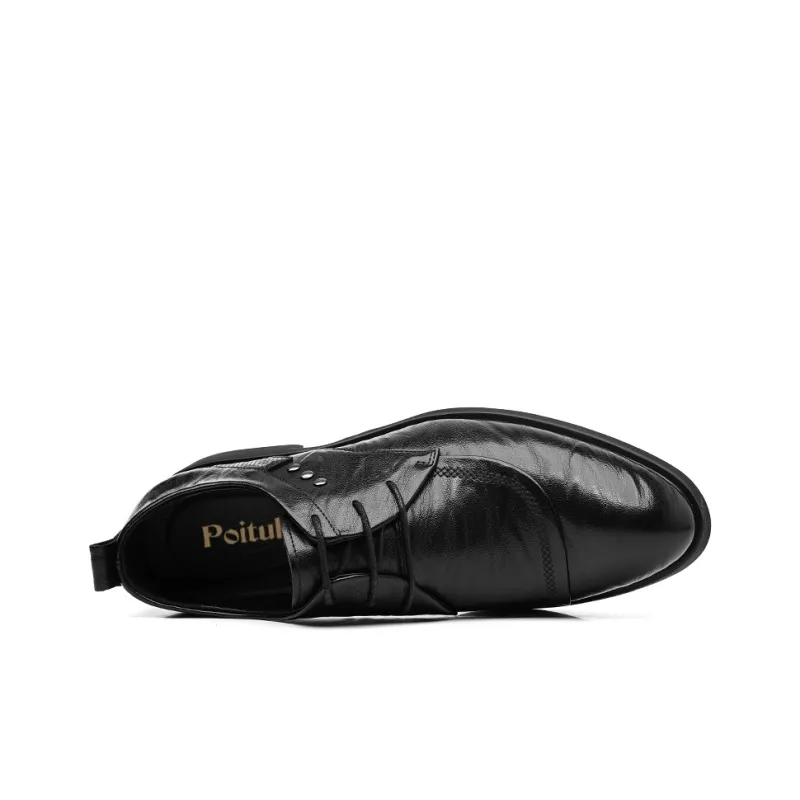 Poitulas Dress Shoes Men Low Top Black, Brown-1