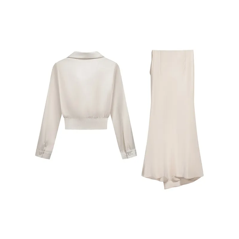 ZCDECO Skirt Set Women's Apricot-1