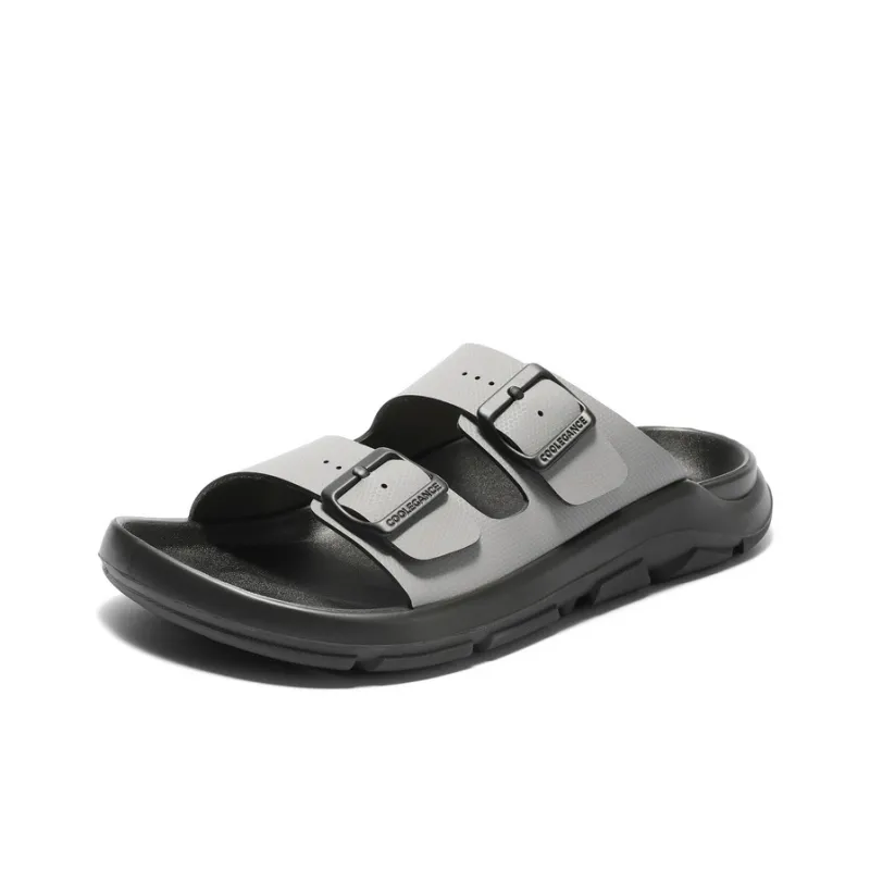 BELLE Slide Slippers Men Gray, Blue-5