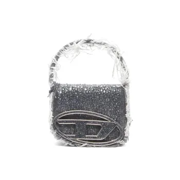 DIESEL 1DR Fringe Detailed Denim Mini Tote Bag