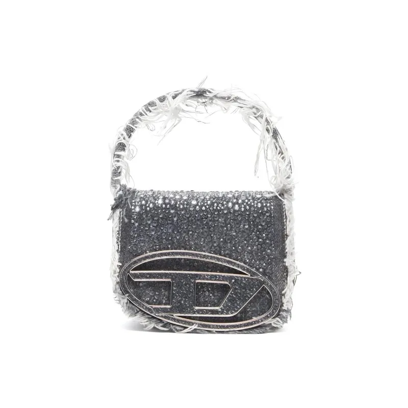 DIESEL 1DR Fringe Detailed Denim Mini Tote Bag-0