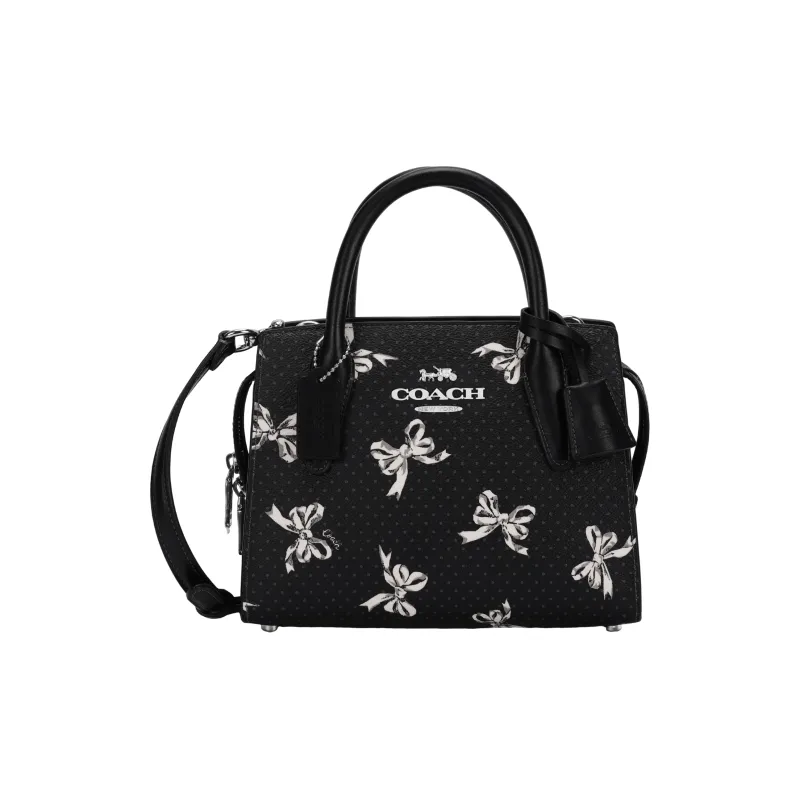 COACH Coated Canvas Handbag Unisex Black-1