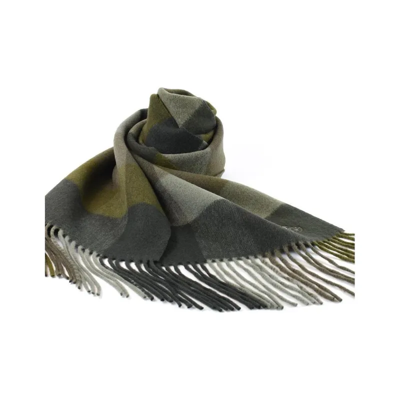 COACH Wool Knit Scarves Unisex Green-2