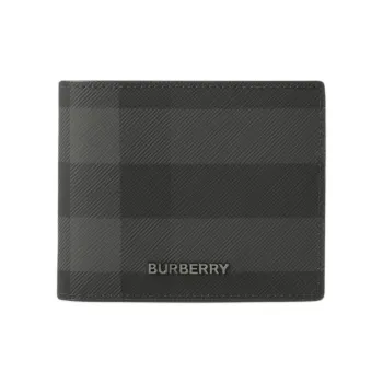 Burberry Thermoplastic Polyurethane Blended With Cotton Wallet Men's Charcoal