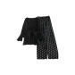 8309.4# Three-Piece Set, Black Camisole+Black Coat+Polka Dot Black Pants
