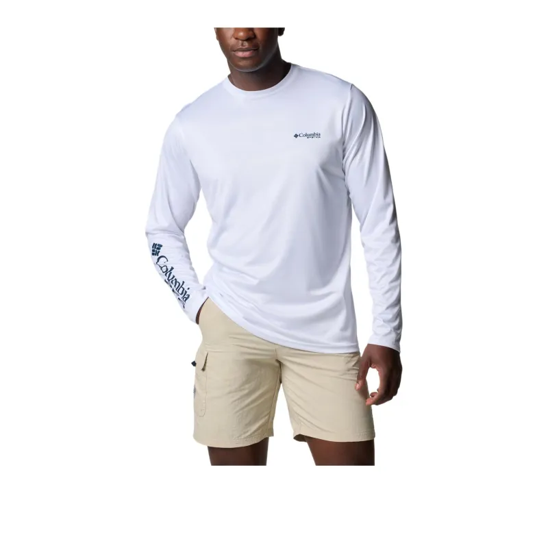 Columbia PFG Terminal Tackle Fish Shine T-Shirt Men's White-1