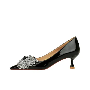 QITUMAUL High Heels Women's Black