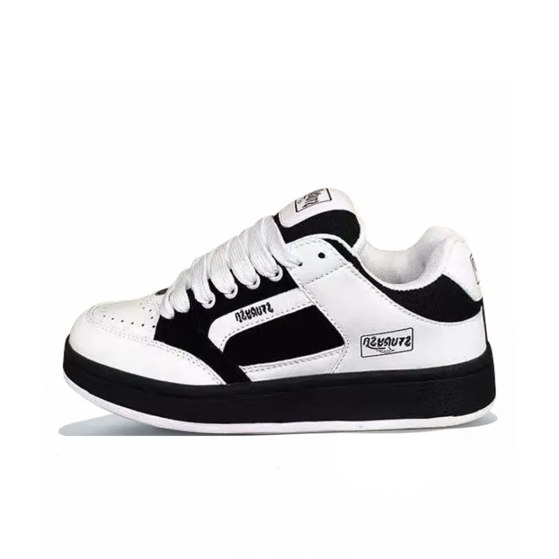 Georgina Goodman Anti-Slip Wear-Resistant Low-Top Skateboard Shoes Women's White Black-0