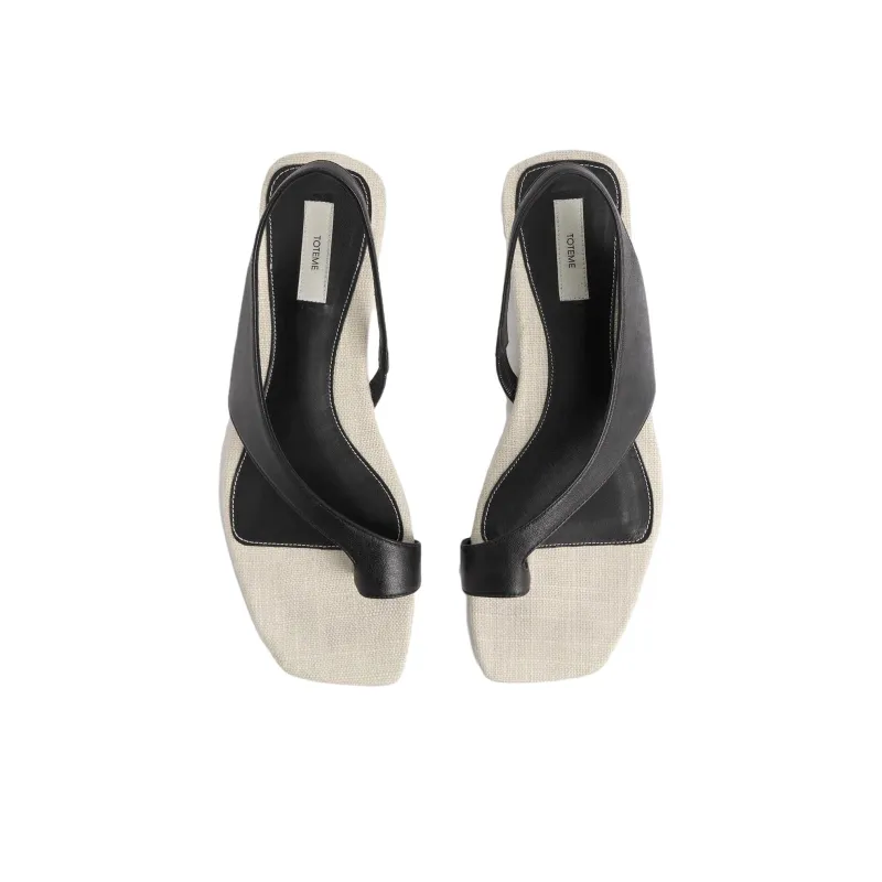 TOTEME Flip Flops Women's Black-3