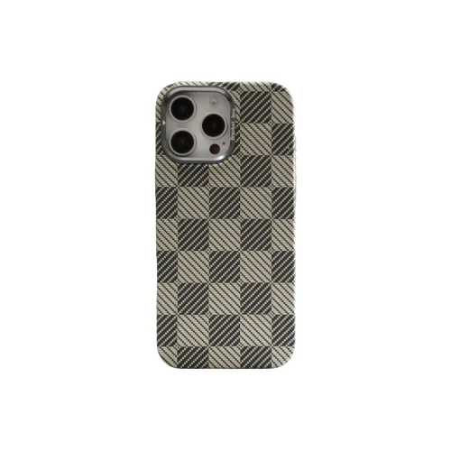 PENGKEXING PC Material Carbon Fiber Pattern Lens Stand Magnetic Phone Cases Compatible With IPhone 16 Pro Max/15/14/13