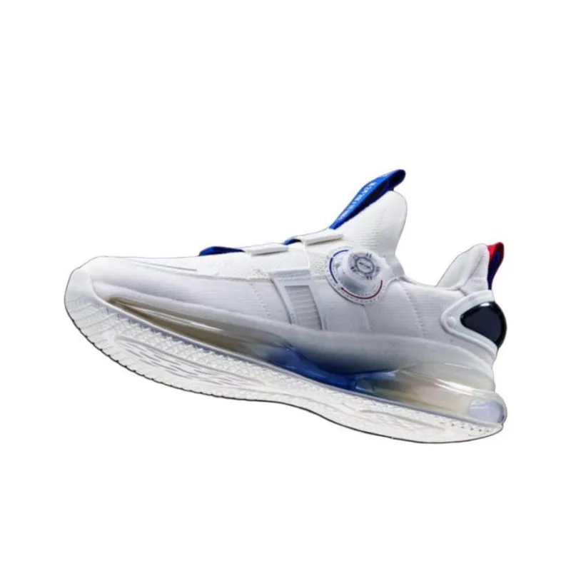 China Aerospace x Anta Cushioned Slip Resistant Abrasion Resistant Low Top Running Shoes Men's White Blue Red-1