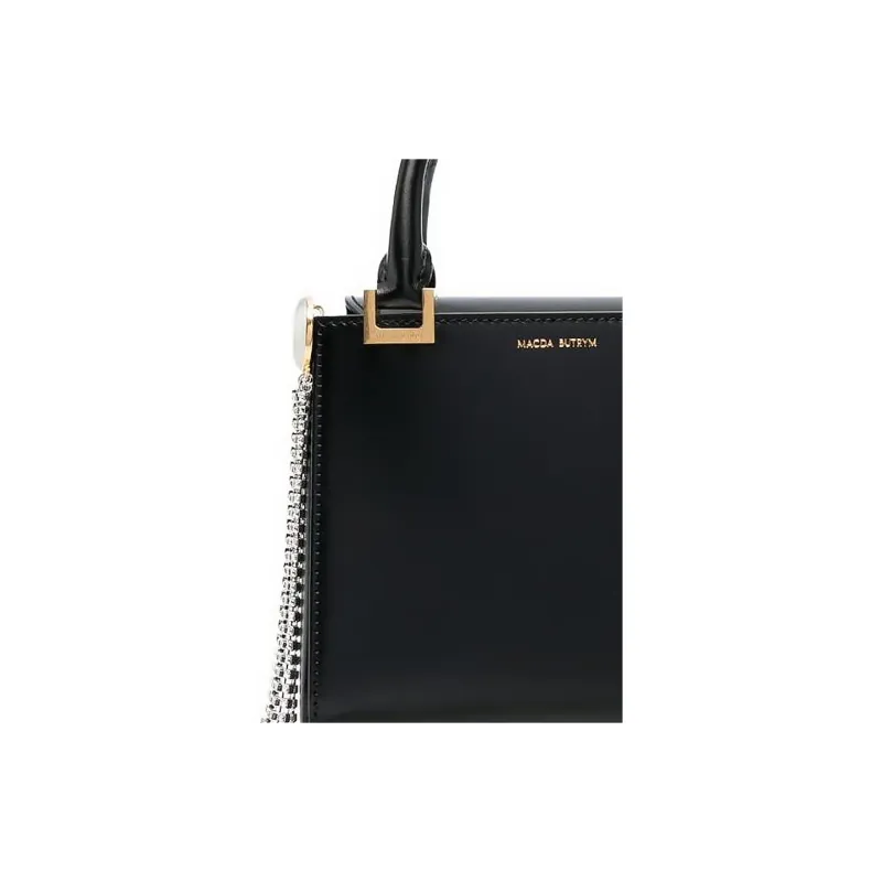 MAGDA BUTRYM Smooth Calf Leather Handbag Trumpets Women's Black-3