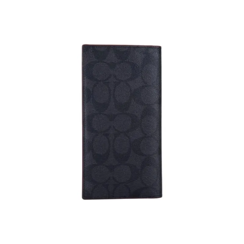 COACH PVC Polyvinyl Chloride Wallet Men's Charcoal Black-2