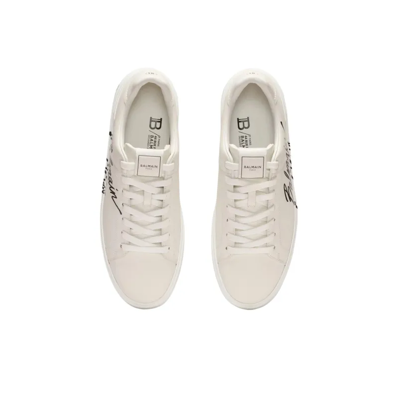 BALMAIN B Court Leather Sneakers-3