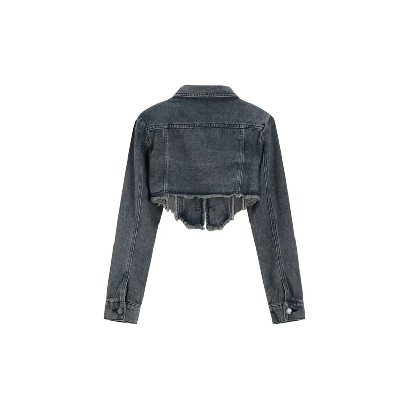GTLA Denim Jackets Women's Blue-1