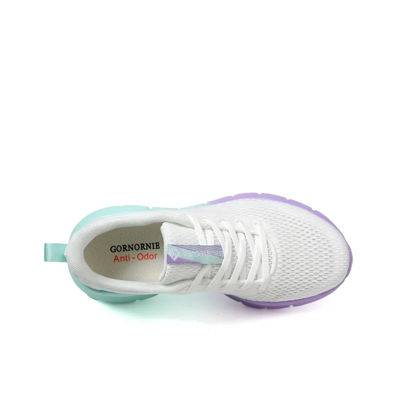 GORNORNIE Anti-Slip And Wear-Resistant Breathable Low-Top Casual Sprint Training Running Shoes Women's Aurora Blue-3