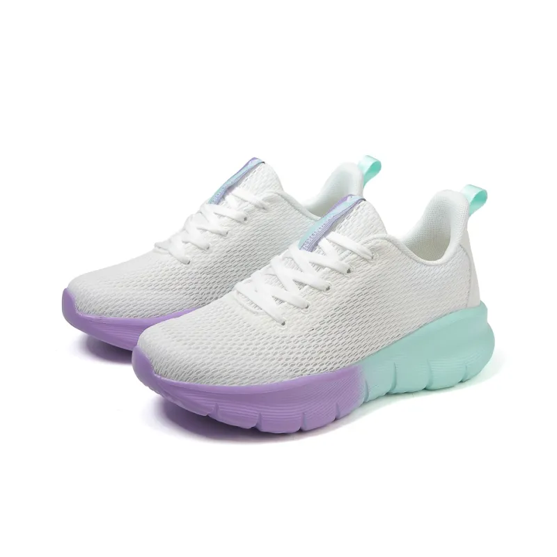 GORNORNIE Anti-Slip And Wear-Resistant Breathable Low-Top Casual Sprint Training Running Shoes Women's Aurora Blue-2